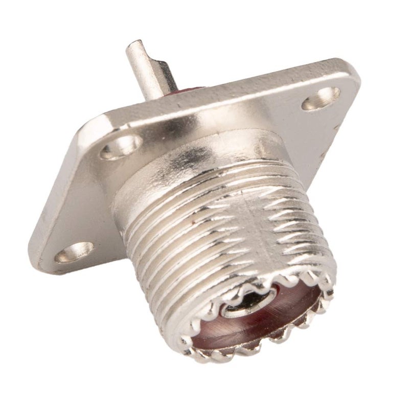 Inovat 5pcs UHF Female Jack Solder SO-239 4-Hole Panel Chassis Mount Coax Connector - Image 3